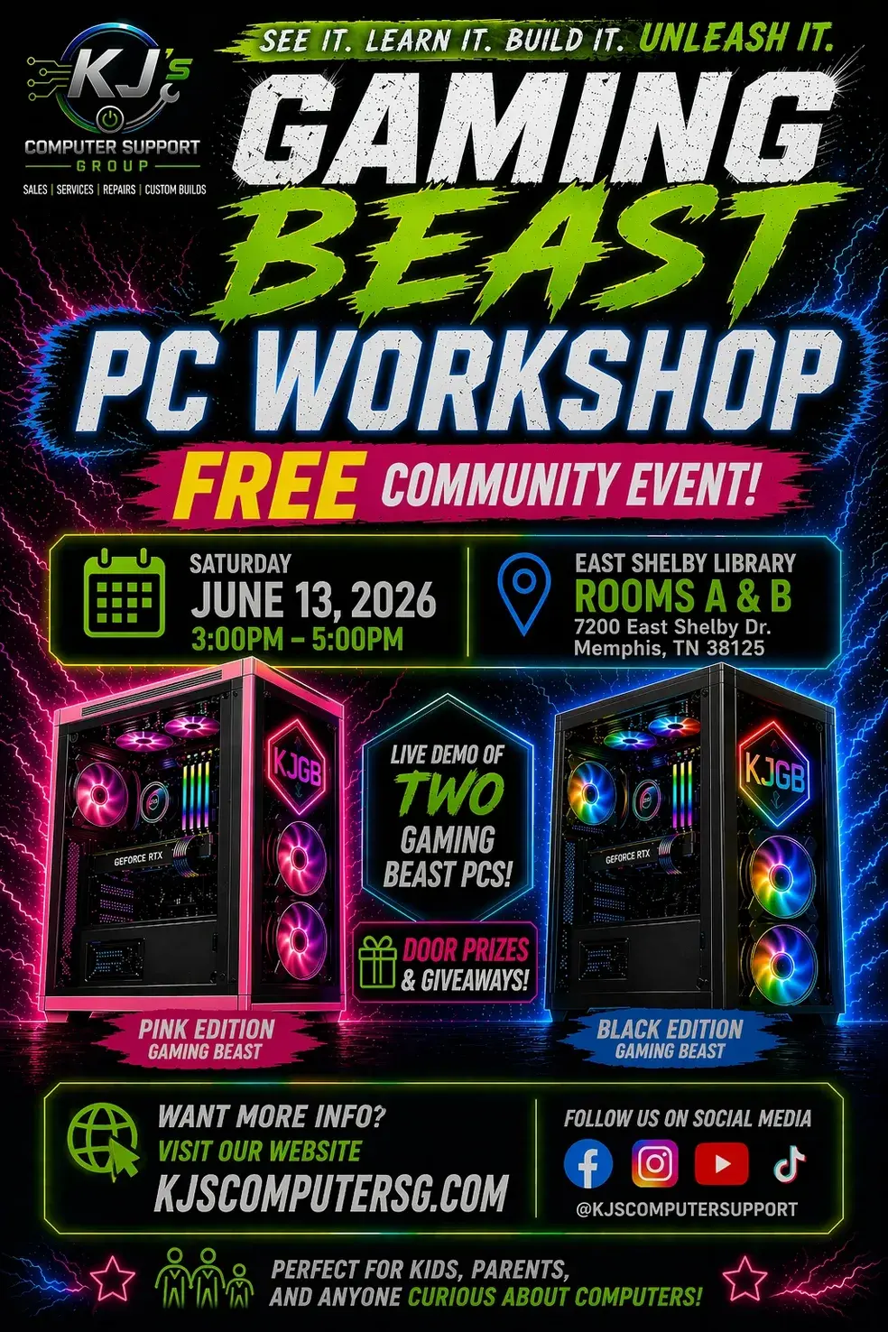 Gaming Beast PC Workshop hosted by KJ's Computer Support Group