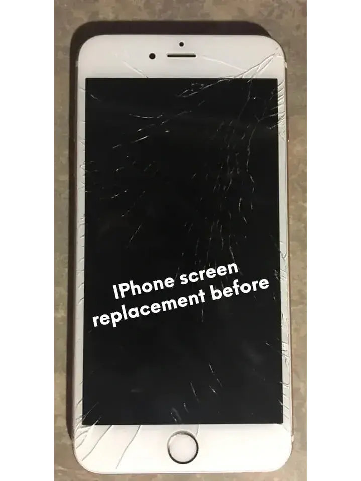 iPhone screen before replacement